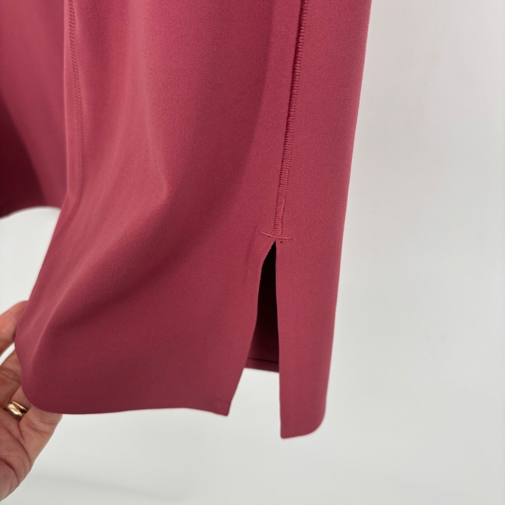 Athleta Transcend Stash Crop Side Slit Hem Pants Berry Pink High Rise Size Small - Picture 6 of 12